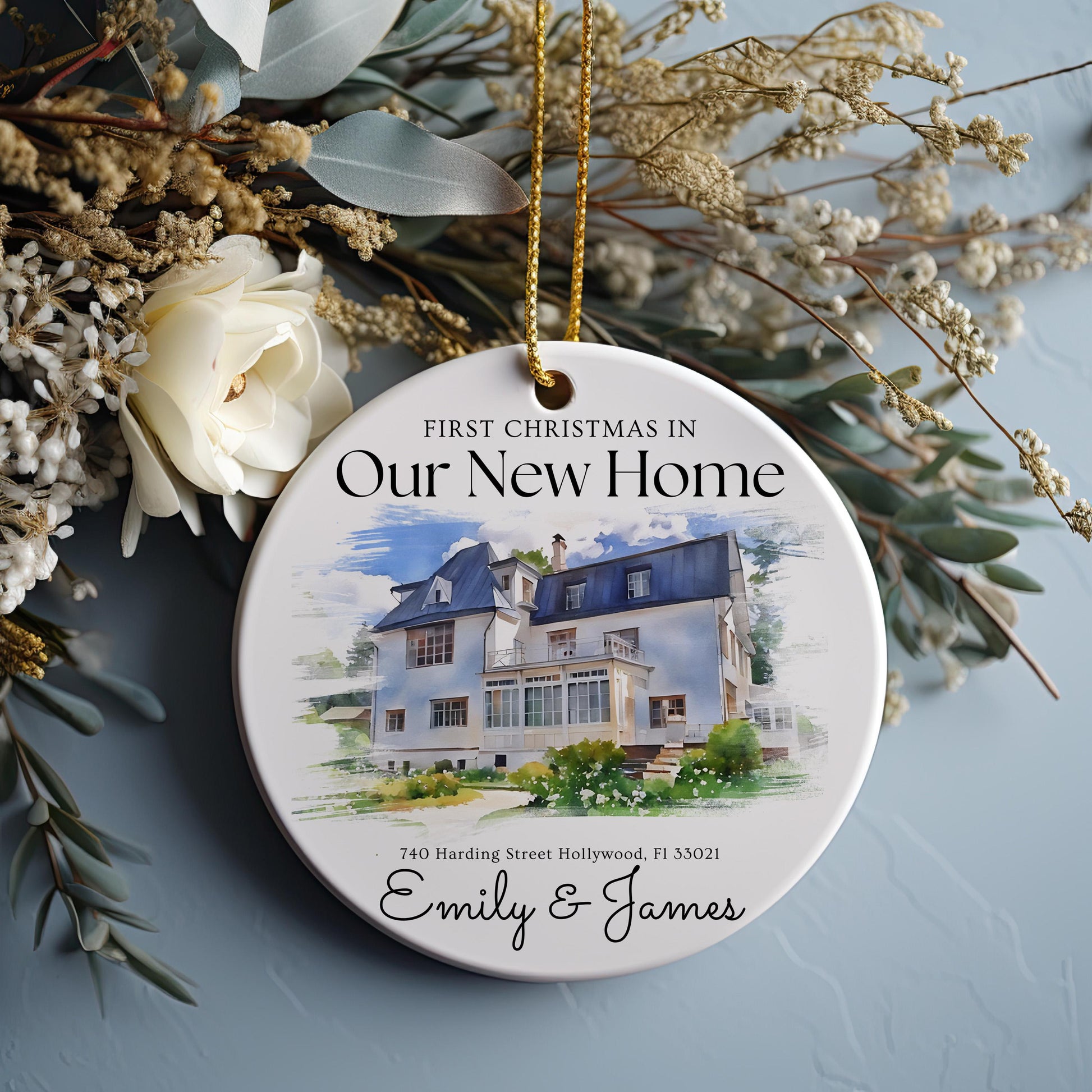 Custom New Home Gift, Custom Photo Gift, Watercolor House Painting, Housewarming Gift for New Homeowners, Realtor Gift, Closing Gift