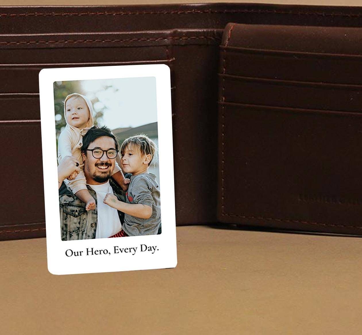 Custom Photo Wallet Card for Dad, Father’s Day Gift from Son or Daughter