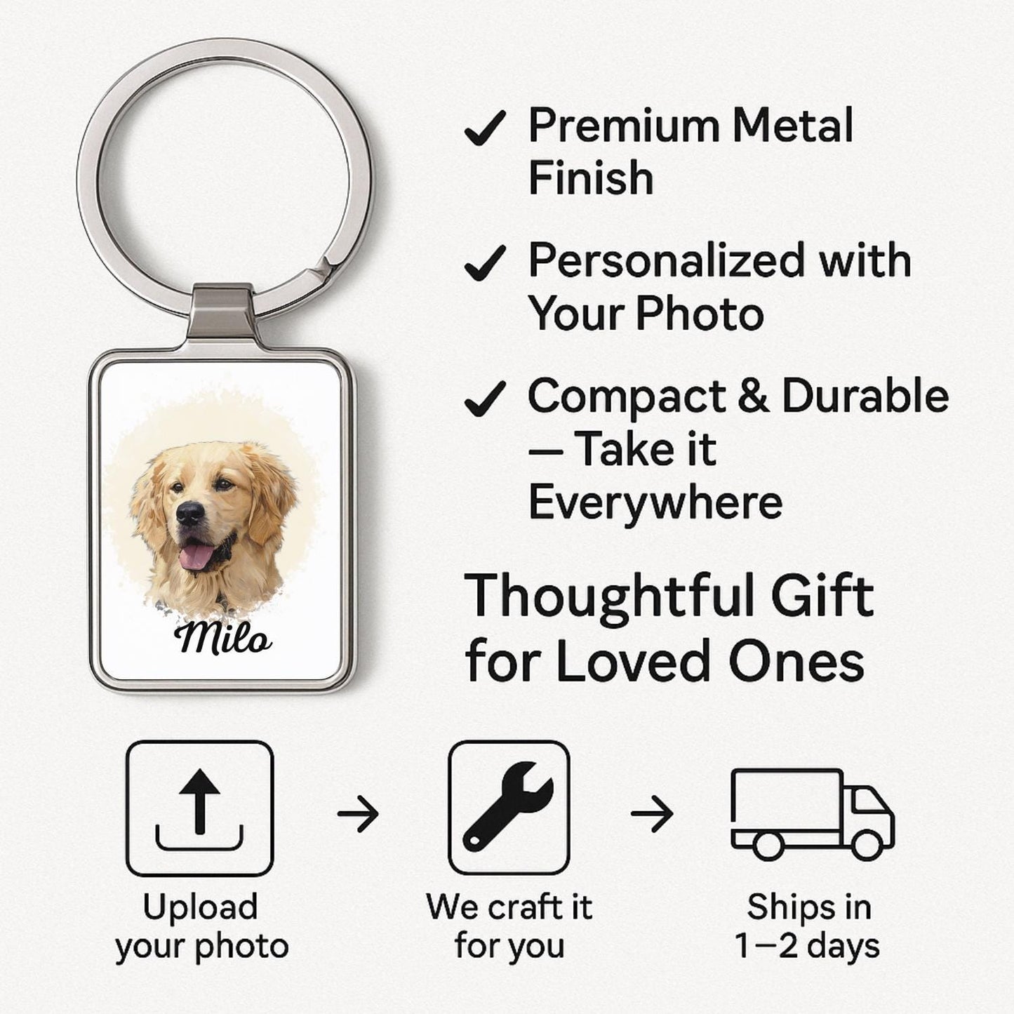 Personalized Pet Keychain, Custom Pet Keychain, Watercolor Pet Portrait, Pet Memorial Gift, Dog Keychain, Gift for Pet Lovers, Pet Gift