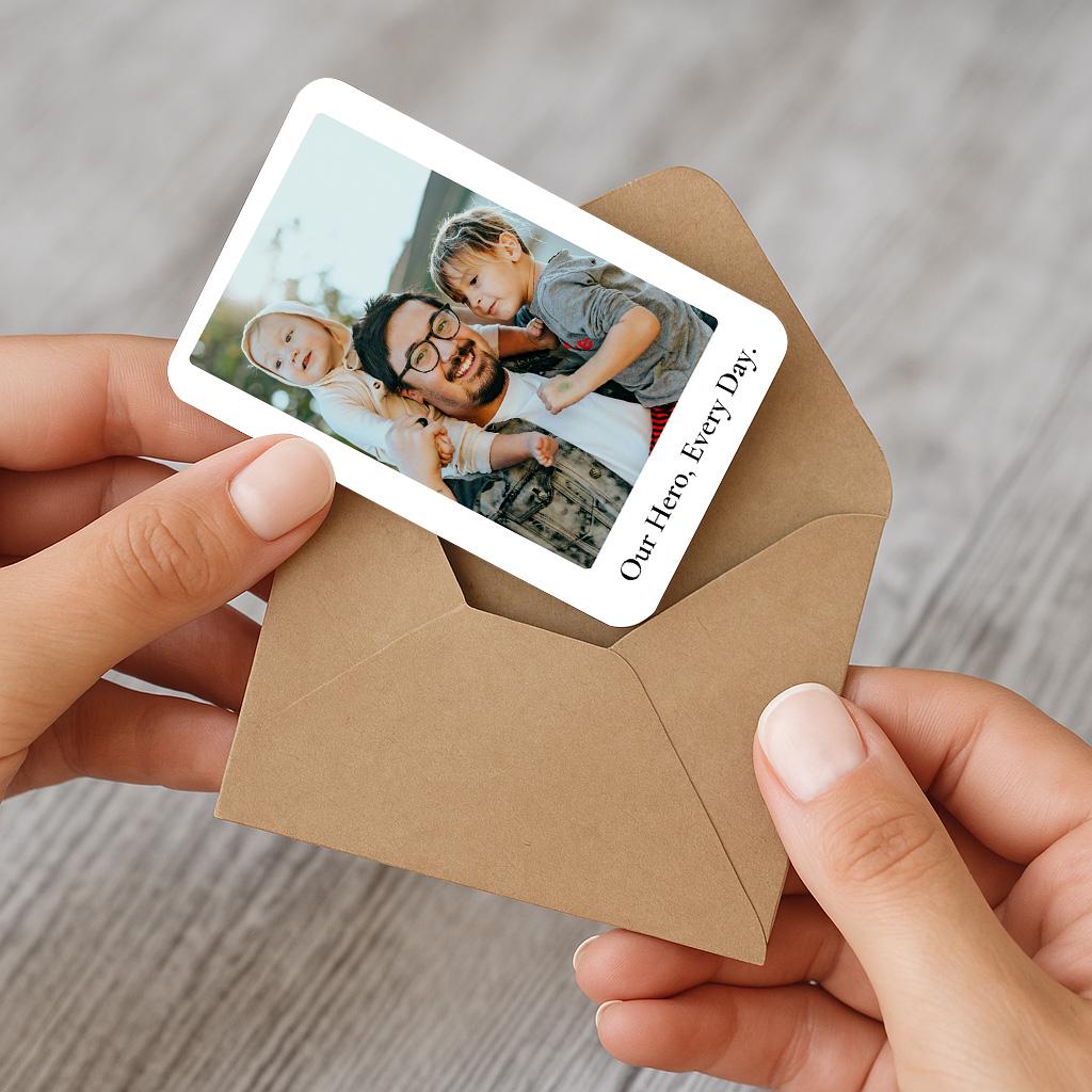 Custom Photo Wallet Card for Dad, Father’s Day Gift from Son or Daughter