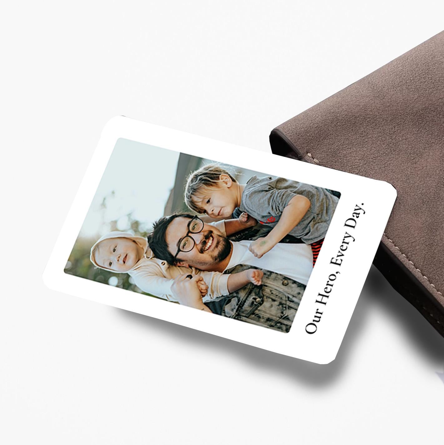 Custom Photo Wallet Card for Dad, Father’s Day Gift from Son or Daughter