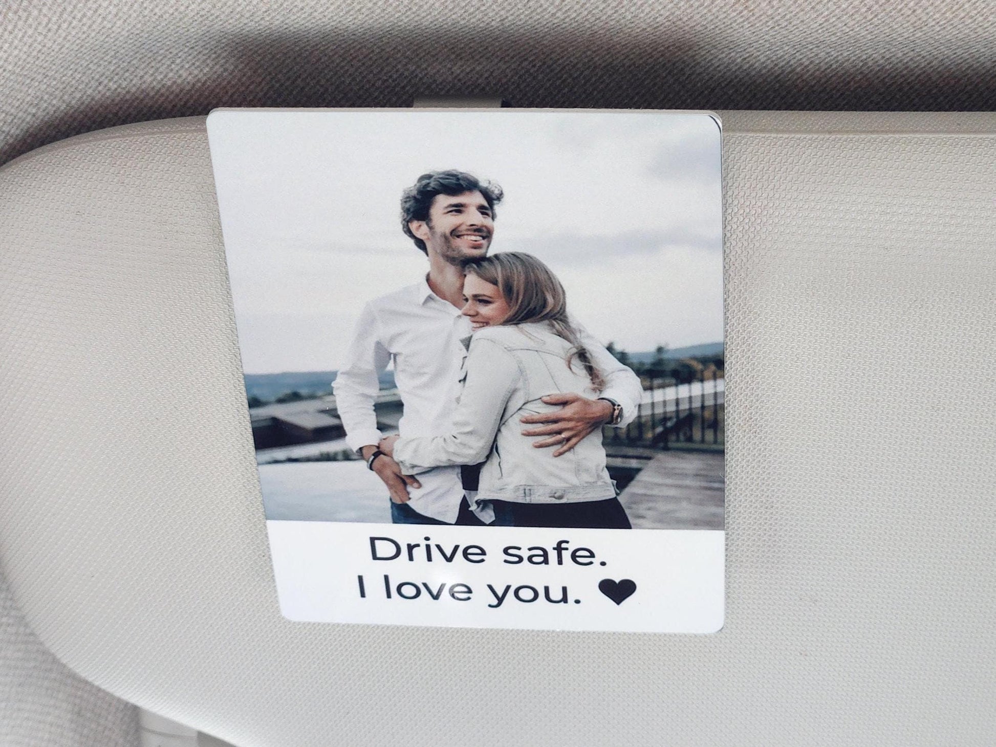 Custom Photo Car Visor Clip, New Driver Gift, Metal Picture Frame, Anniversary Gift for Him, First Car Keepsake, Unique Gift for Him/Her