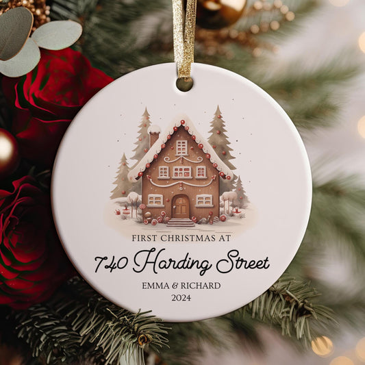 Personalized New Home Ornament, First Christmas Housewarming Gift