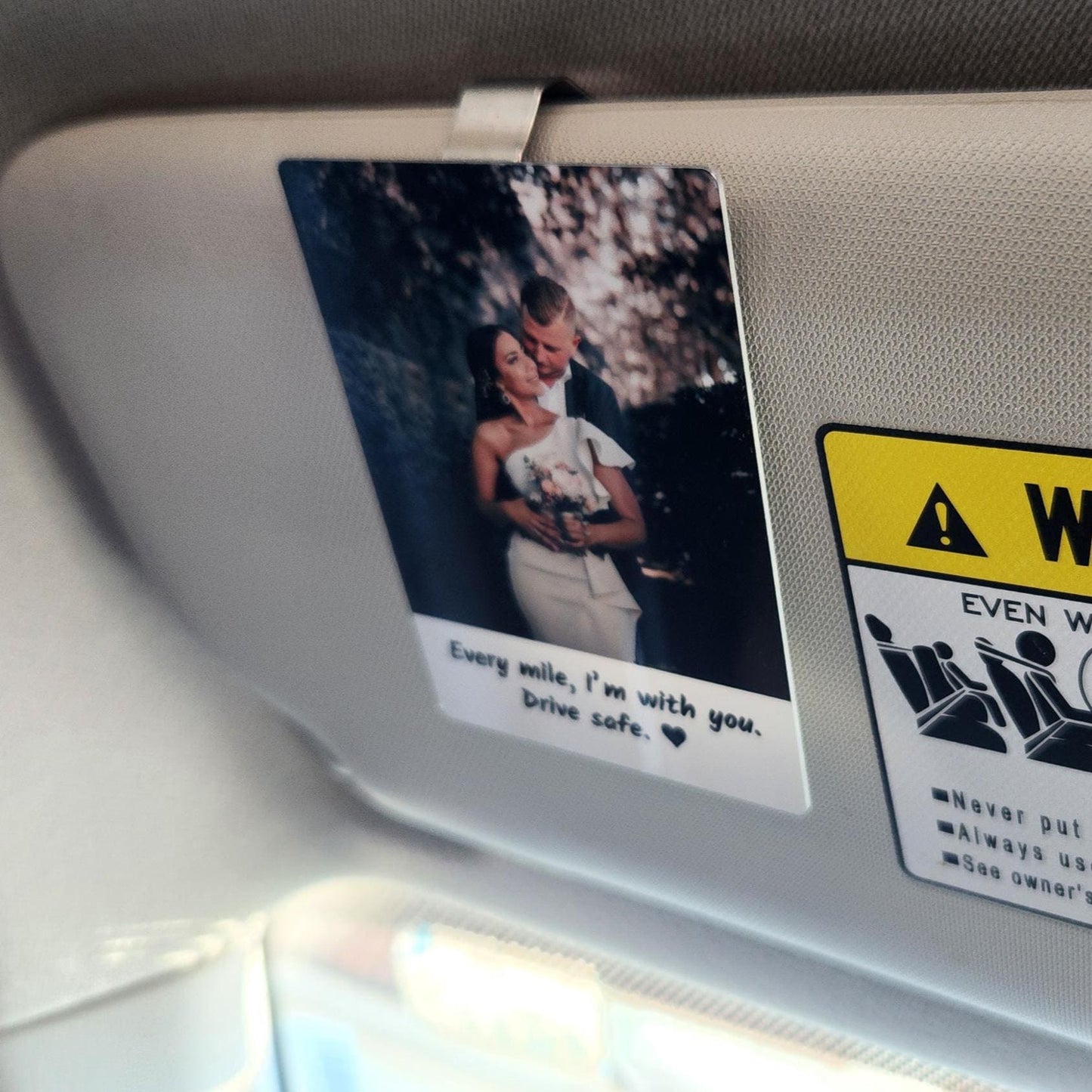 Valentine's Gift for Him, Gift For Husband, Personalized Car Visor Clip Photo, Custom Drive Safe Visor Frame, Unique Couples Gift