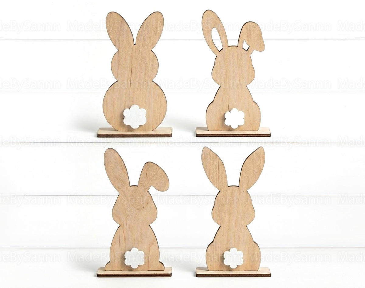 Standing Bunnies SVG, Easter Decor, Easter Rabbits Svg, Bunny Shelf Sitter, Spring Decor,  Svg, Laser Cut File, Cricut files