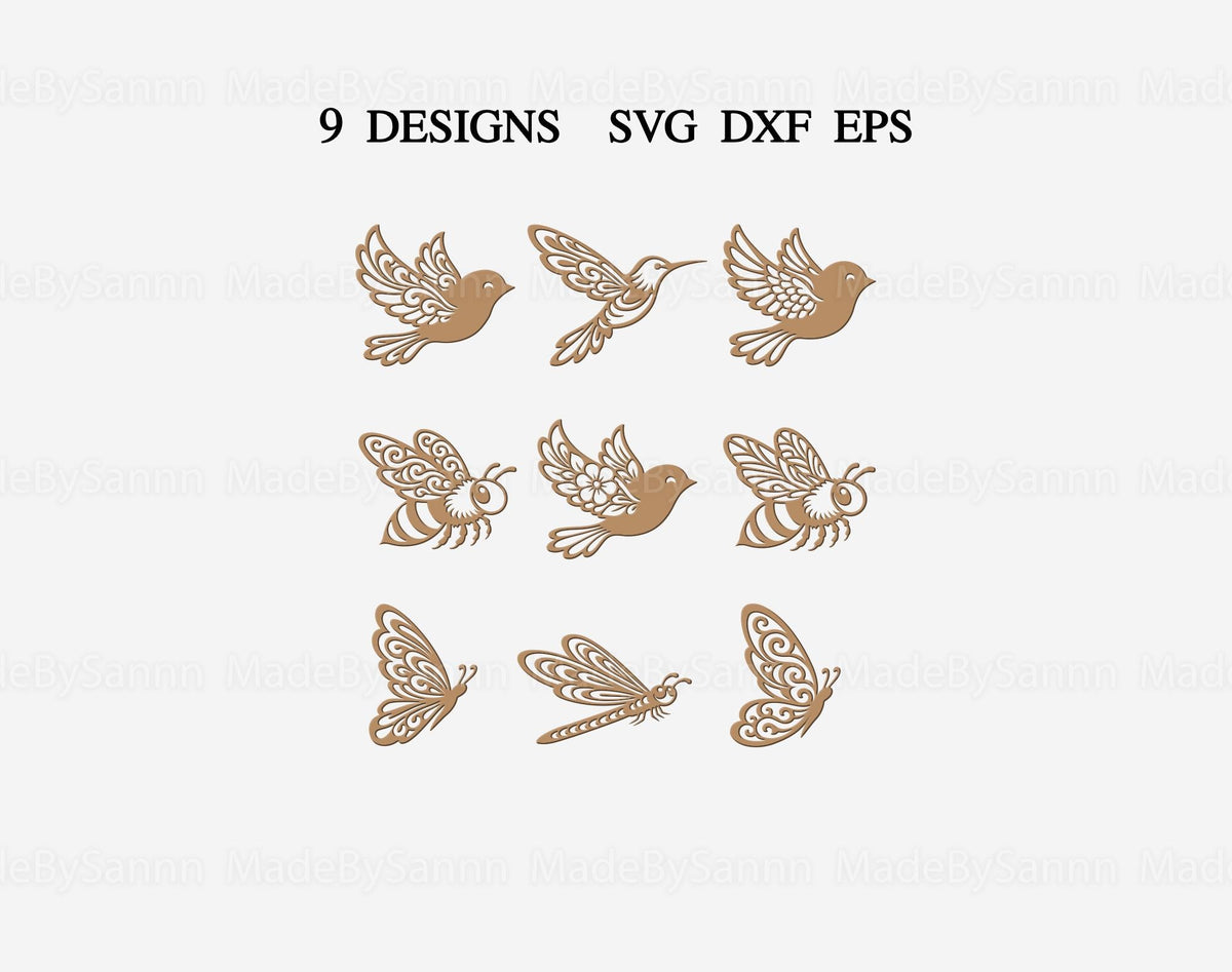 Easter Tree Bird SVG Bundle, Laser Cut Wood Ornaments, Wooden Bird Decor, Cricut Glowforge Files, Hanging Decorative Wood Bird, Spring Decor