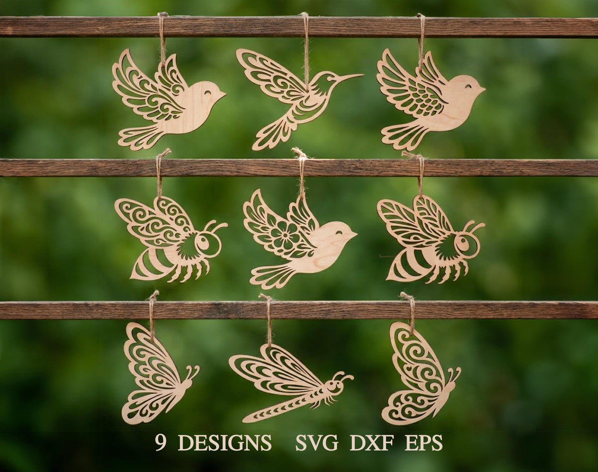 Easter Tree Bird SVG Bundle, Laser Cut Wood Ornaments, Wooden Bird Decor, Cricut  Files, Hanging Decorative Wood Bird, Spring Decor