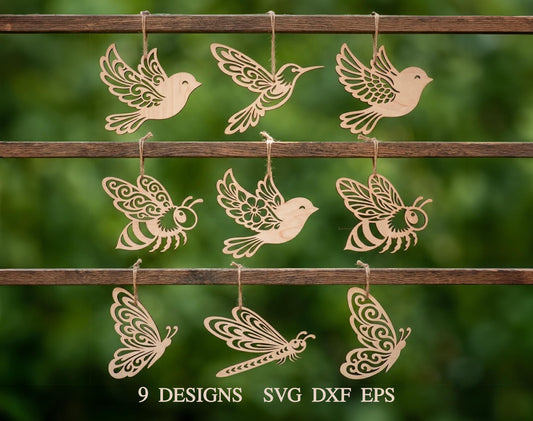 Easter Tree Bird SVG Bundle, Laser Cut Wood Ornaments, Wooden Bird Decor, Cricut  Files, Hanging Decorative Wood Bird, Spring Decor