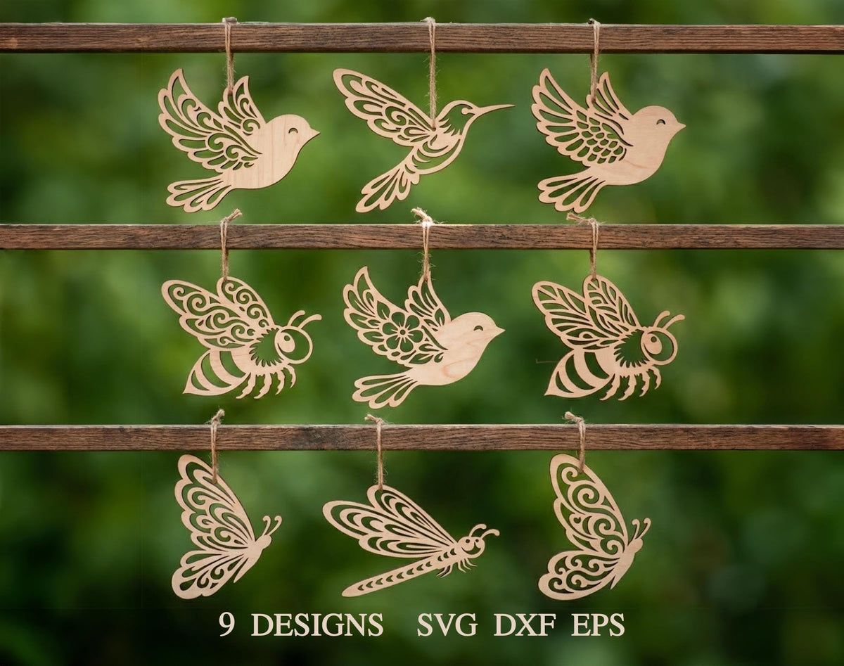 Easter Tree Bird SVG Bundle, Laser Cut Wood Ornaments, Wooden Bird Decor, Cricut  Files, Hanging Decorative Wood Bird, Spring Decor