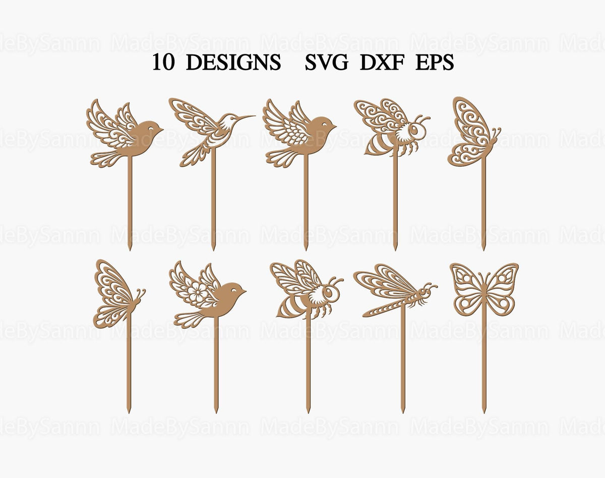 Bird Toppers SVG Bundle, Spring Toppers Laser Cut Wood Ornaments, Wooden Bird Decor, Cricut Glowforge Files, Spring Decorative Wood Bird