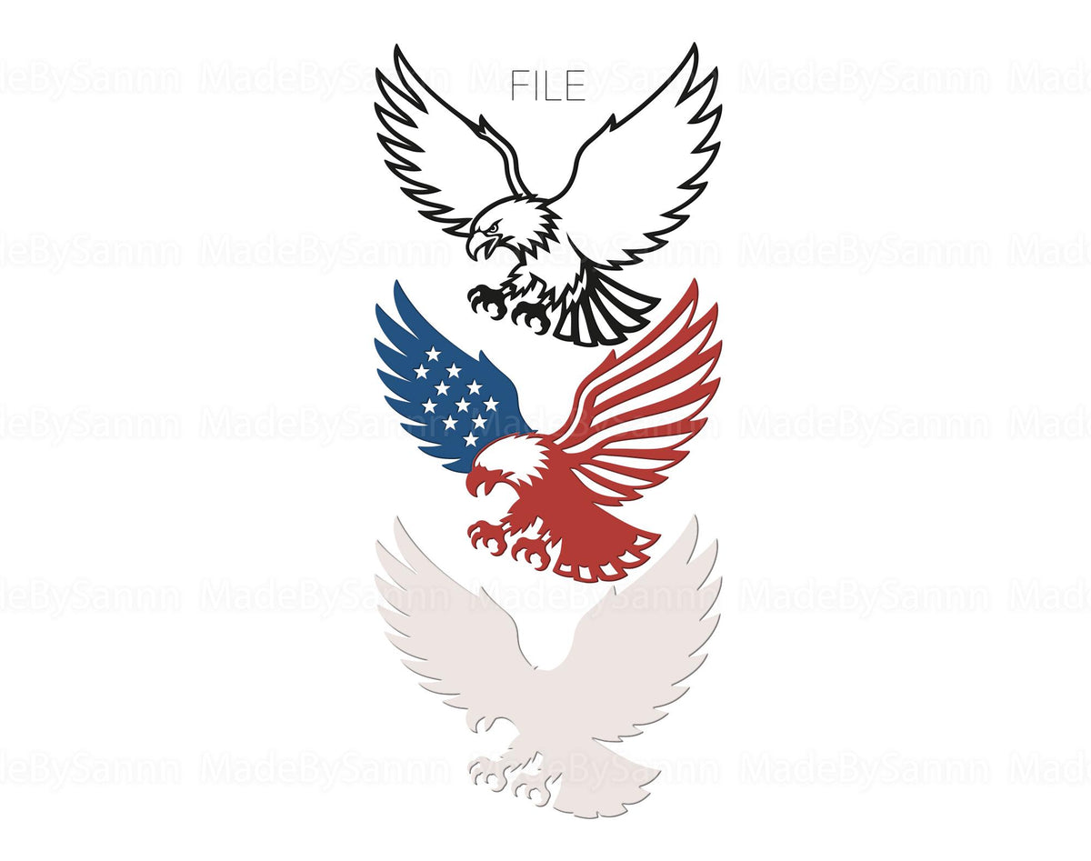 Eagle USA Flag Svg File, Patriotic Eagle Svg, American Flag Eagle Svg, USA 250th Anniversary Sign, USA Decor Svg, Glowforge Svg, Xtool File