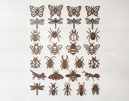 Insect SVG Bundle, Butterfly Svg, Dragonfly svg, Silhouette Svg, Insects Silhouette Svg Designs, Laser Cut Svg,  Svg, Wall Art