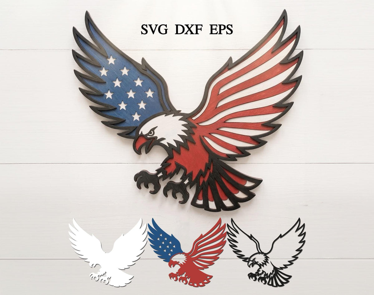 Eagle USA Flag Svg File, Patriotic Eagle Svg, American Flag Eagle Svg, USA 250th Anniversary Sign, USA Decor Svg,  Svg, Xtool File